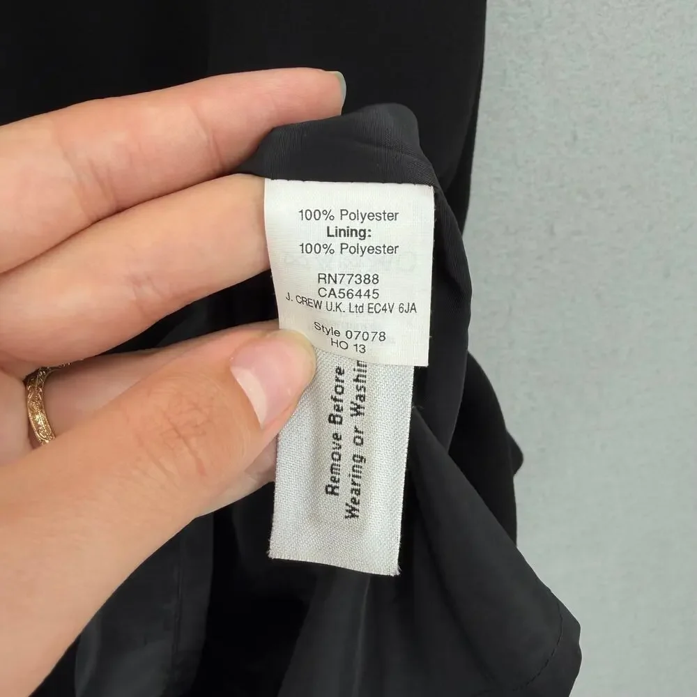 J. Crew Black Sleeveless A-Line High Neck Chic Basic Capsule Transitional Dress